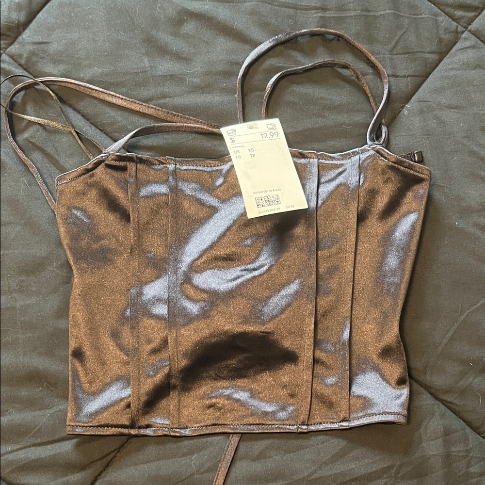 H&M Shimmering Brown Camisole Top